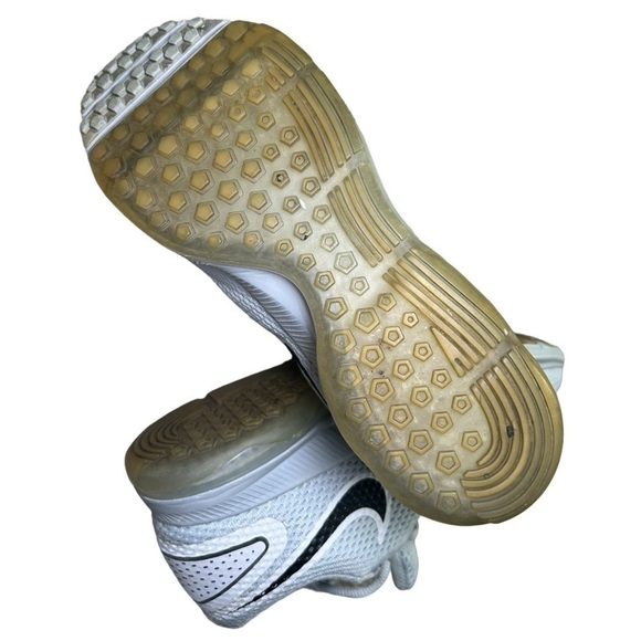 NIKE ZOOM SNEAKERS GREY MESH LOGO BLACK WHITE WOMENS SIZE 7.5 - Picture 5 of 7